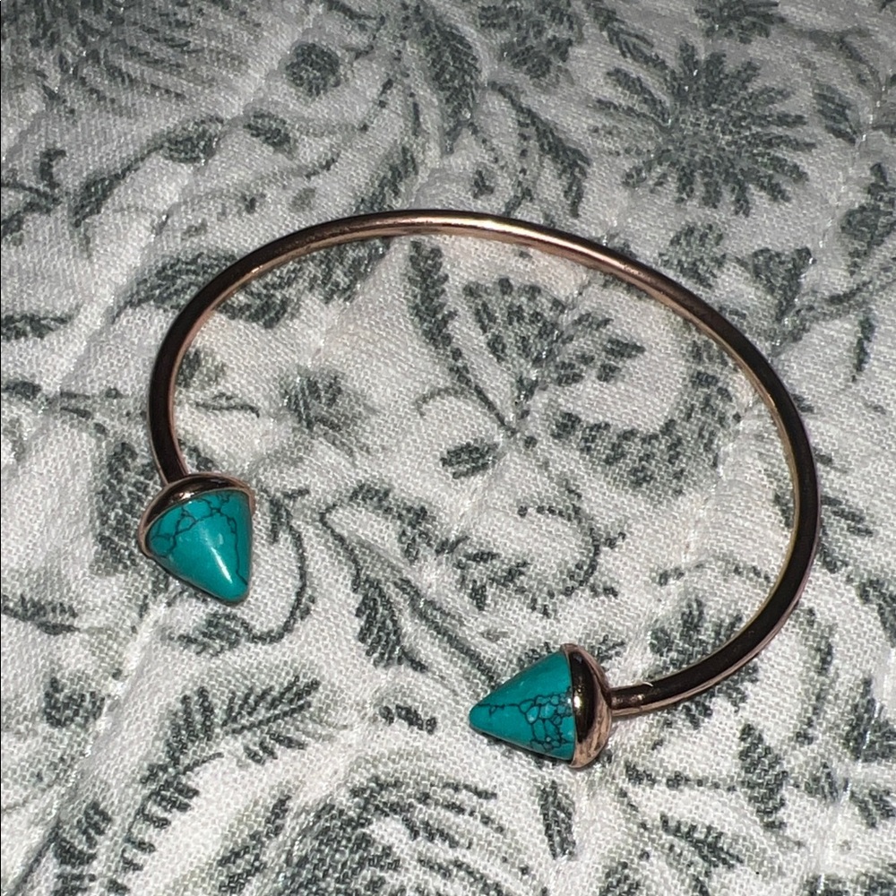 Rose Gold and Turquoise Women's Bangle